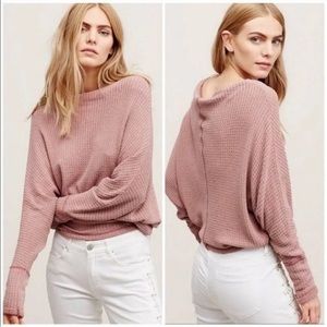 Free People Drippy Thermal Mercury Tee Knit Top
